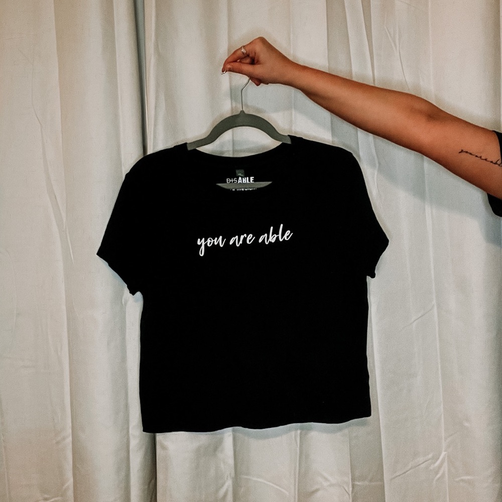 Black Boxy Baby Tee